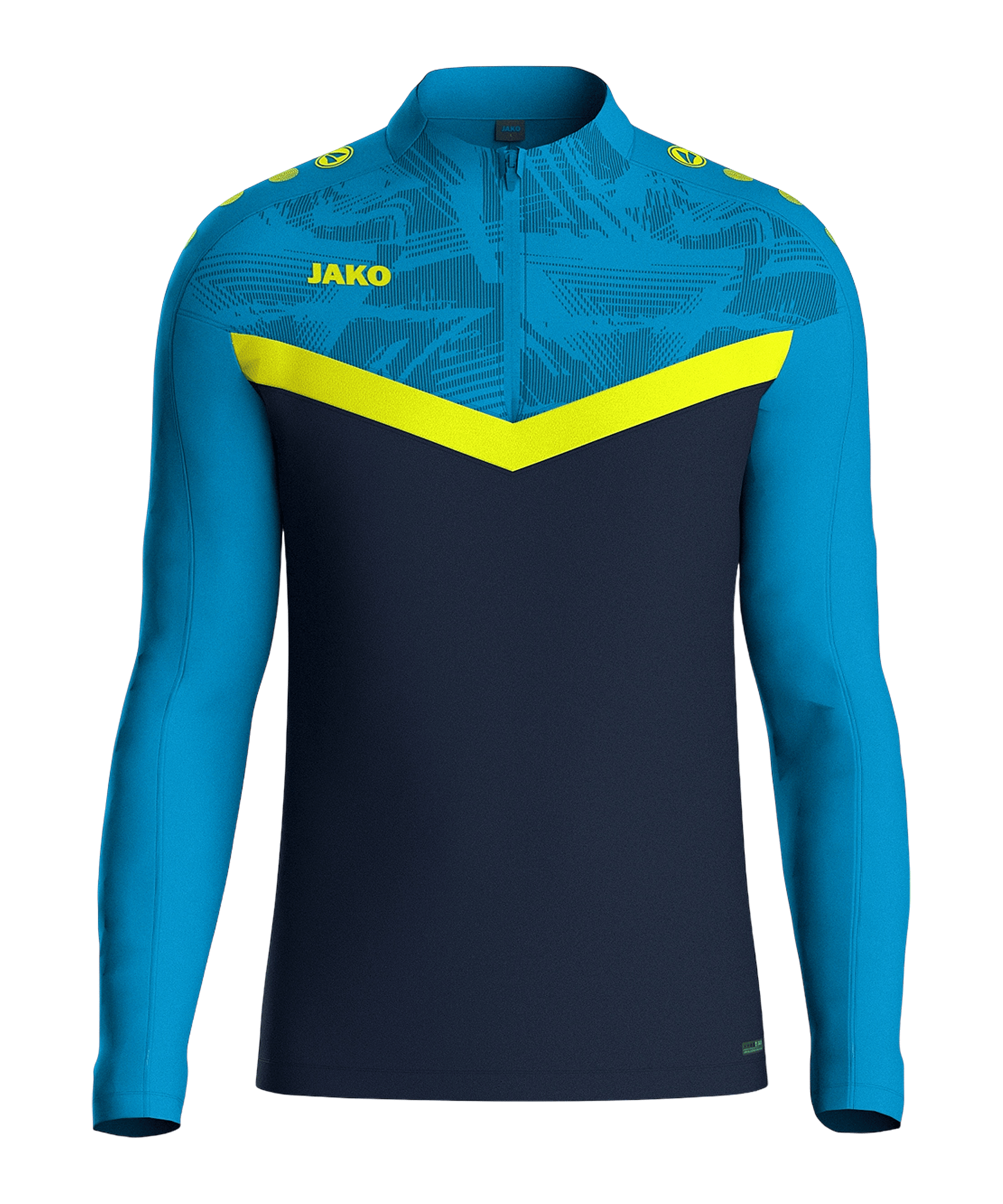 JAKO Iconic HalfZip Sweatshirt Blau F914 - blau