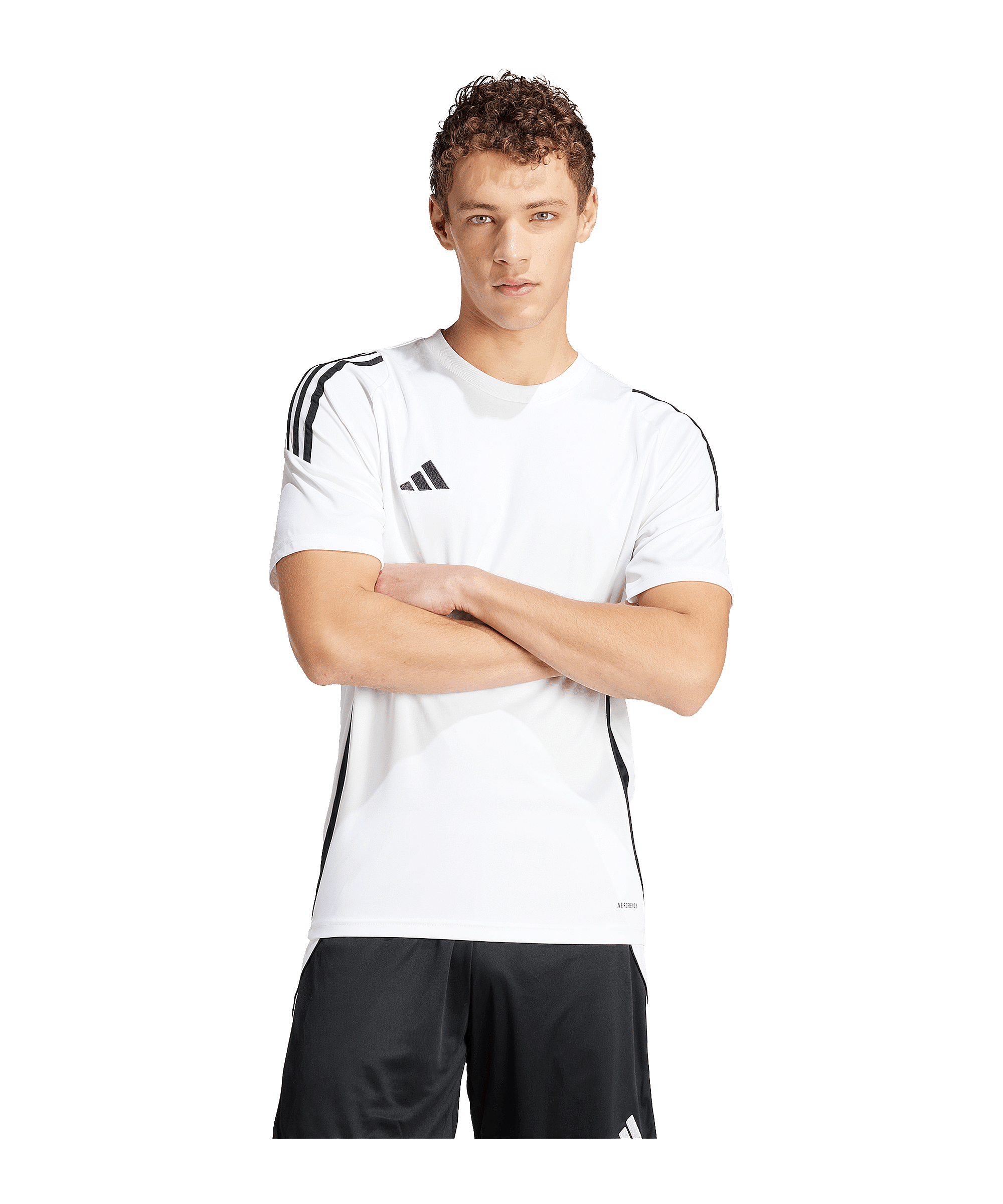 Maillot de football Adidas Tiro 24 blanc et noir