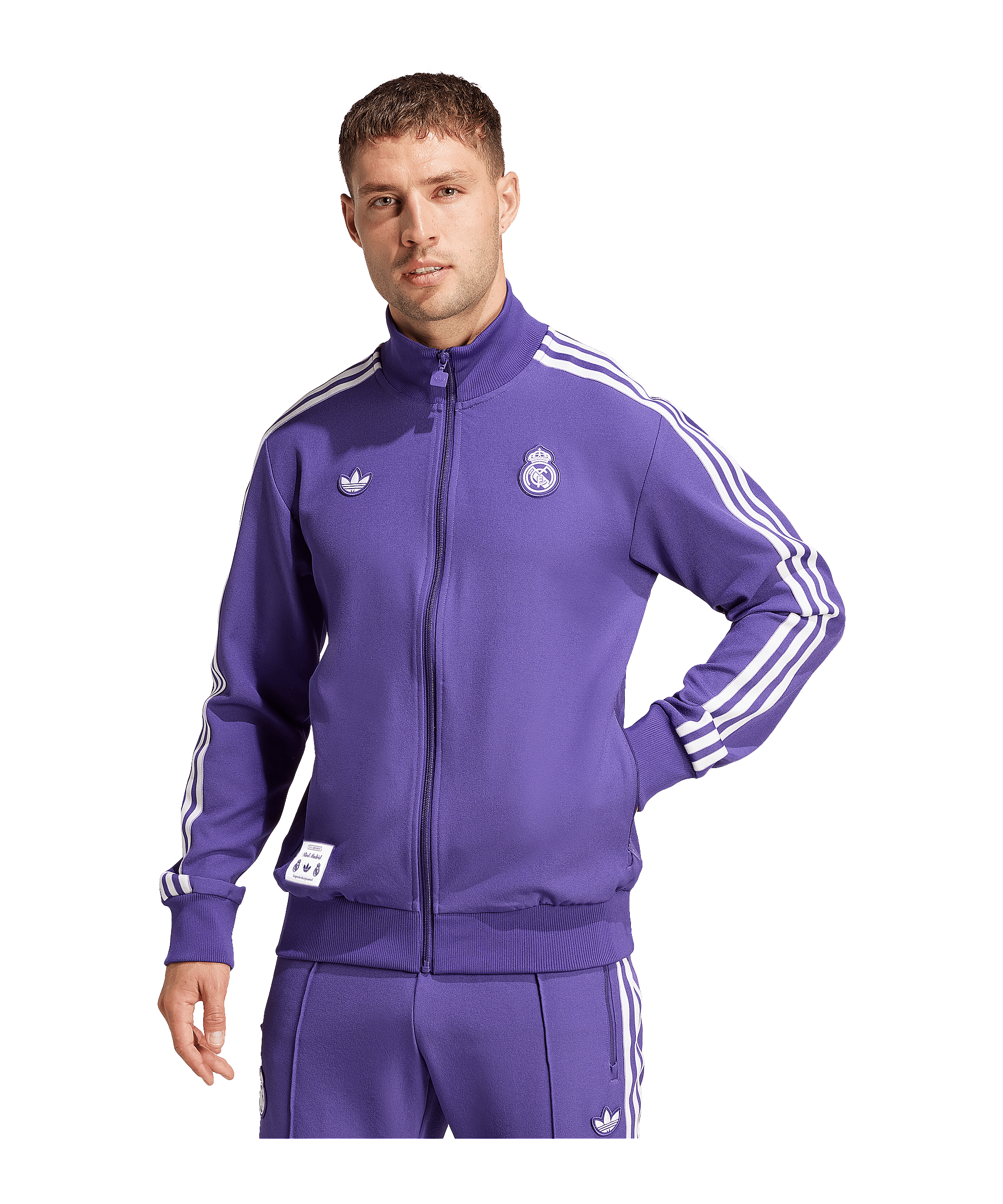 adidas Real Madrid Terrace Icon Trainingsjacke Lila - lila