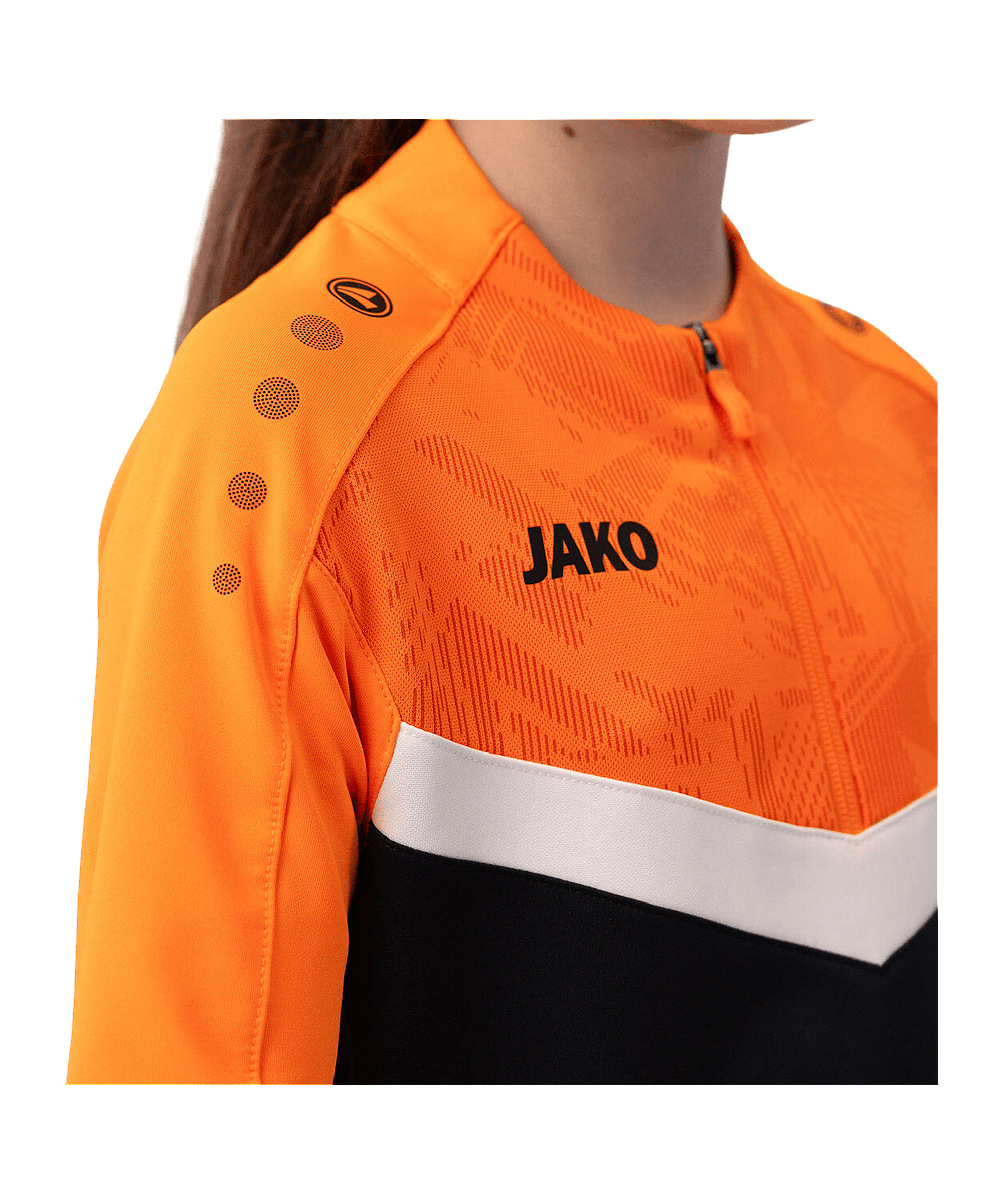 JAKO Iconic HalfZip Sweatshirt Kids Schwarz F807 - schwarz