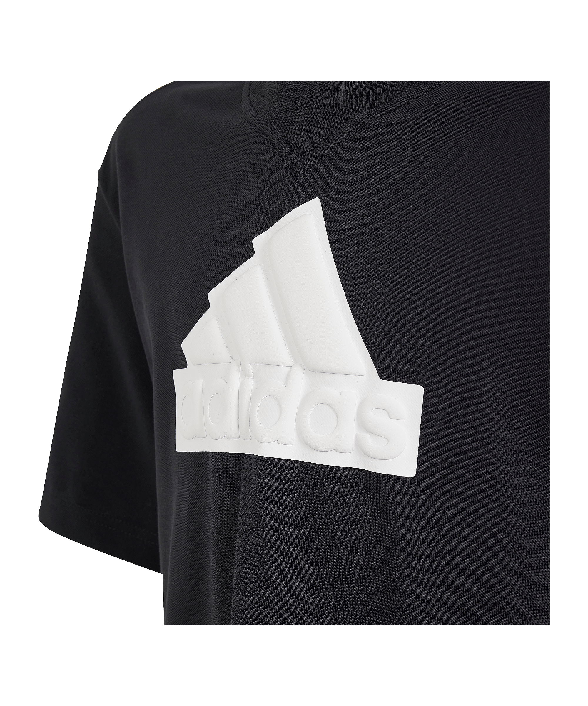 adidas Future Icons Logo Piqué T-Shirt Schwarz - schwarz