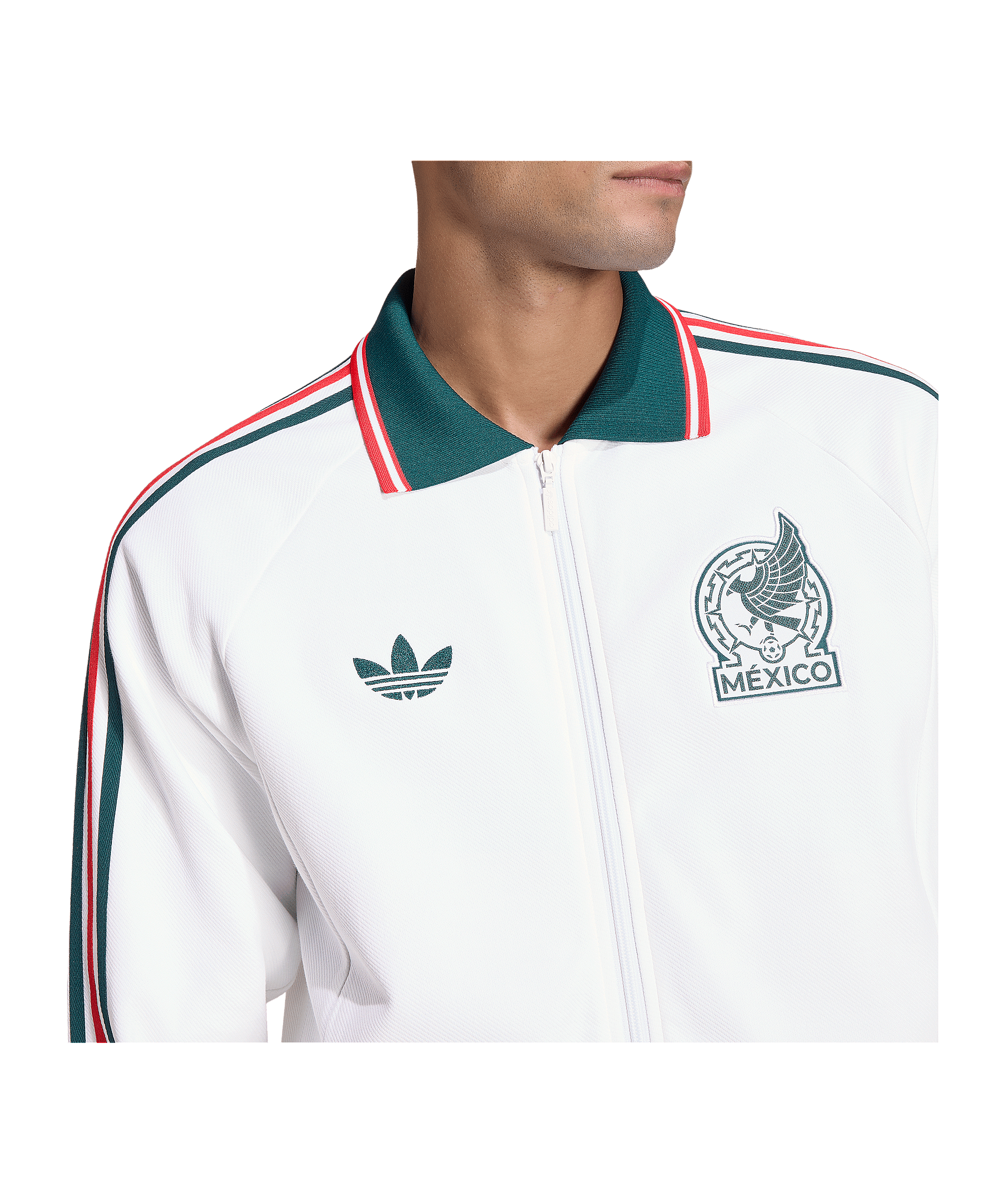 adidas FMF Mexiko Anthem Jacke Weiß - weiss