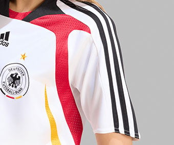 Mesh-Eins&auml;tze in Rot-Gelb des DFB Bringback Home Trikots 2007 Damen