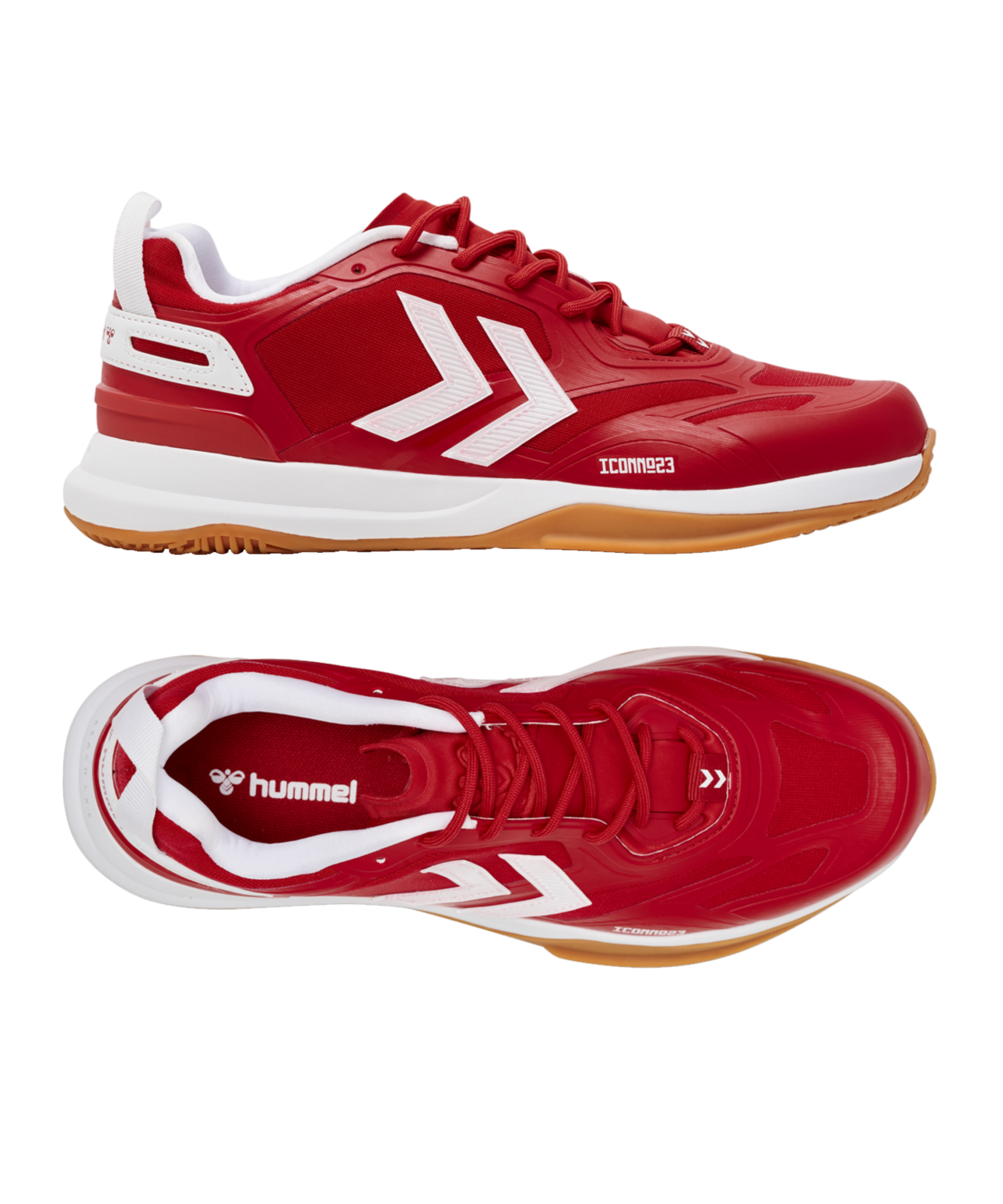 Hummel DAGAZ 2.0 Icon Hallenschuh Rot F4120 - weiss