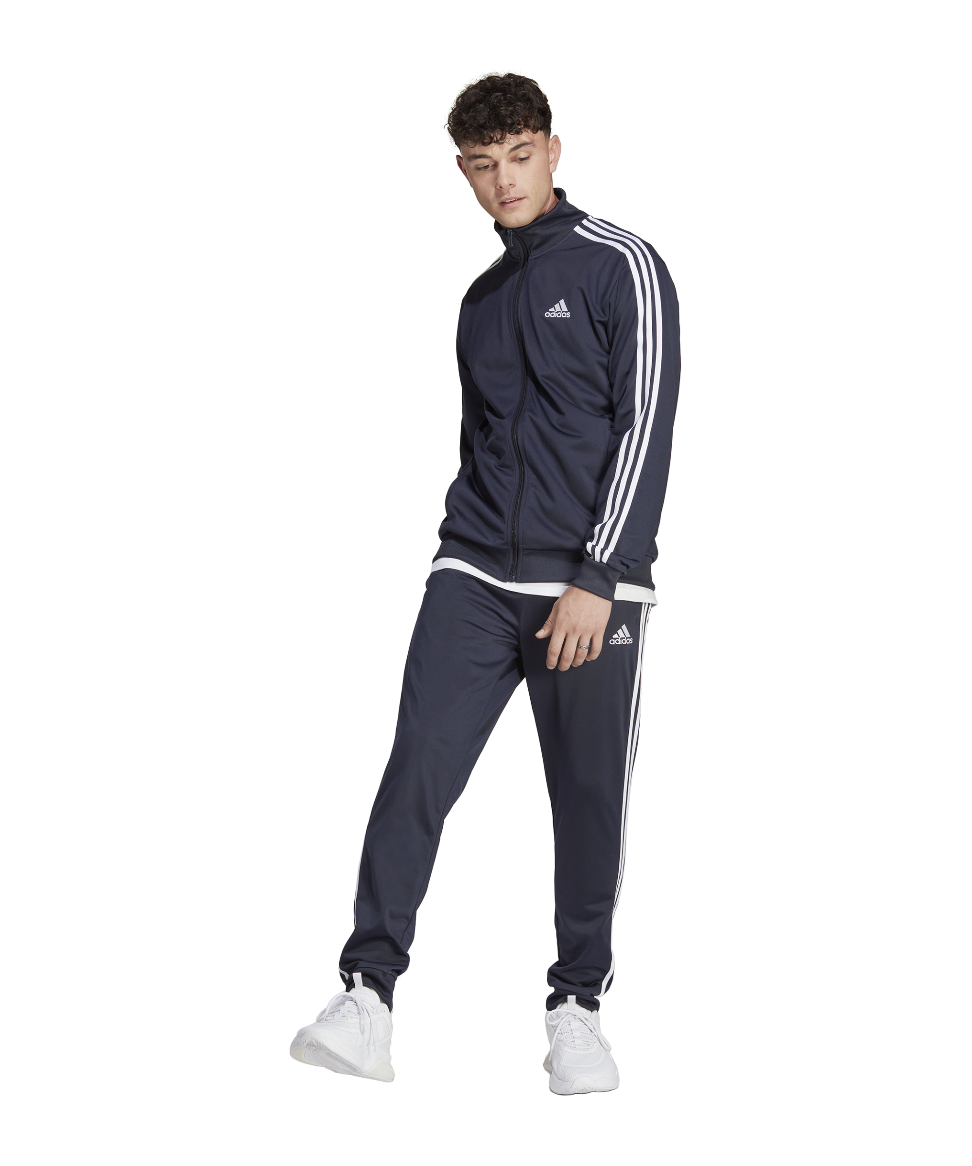adidas Sportswear Basic 3-Stripes Tricot Track Suit Blue - blau
