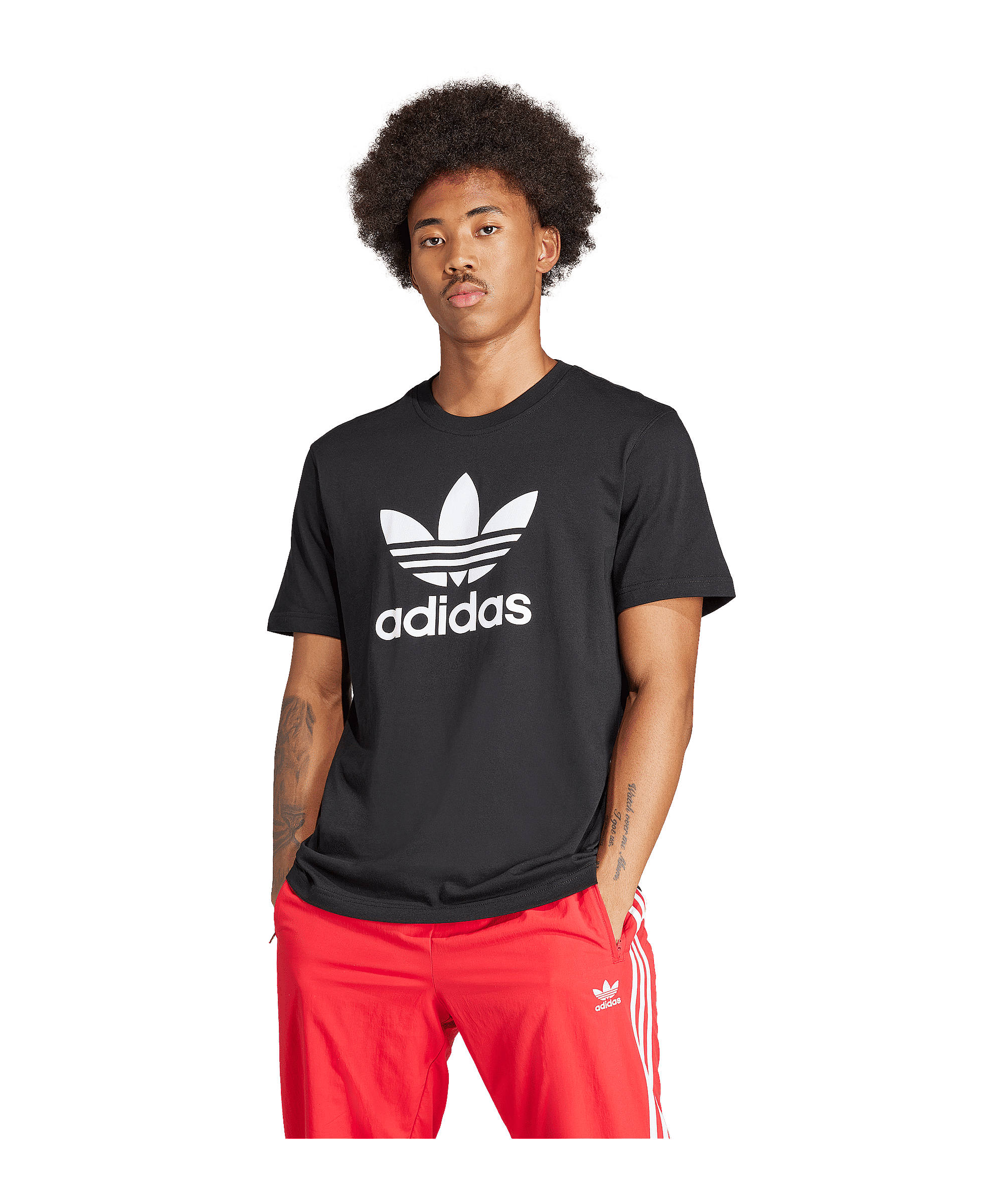adidas Originals Adicolor Trefoil T-Shirt Schwarz - schwarz