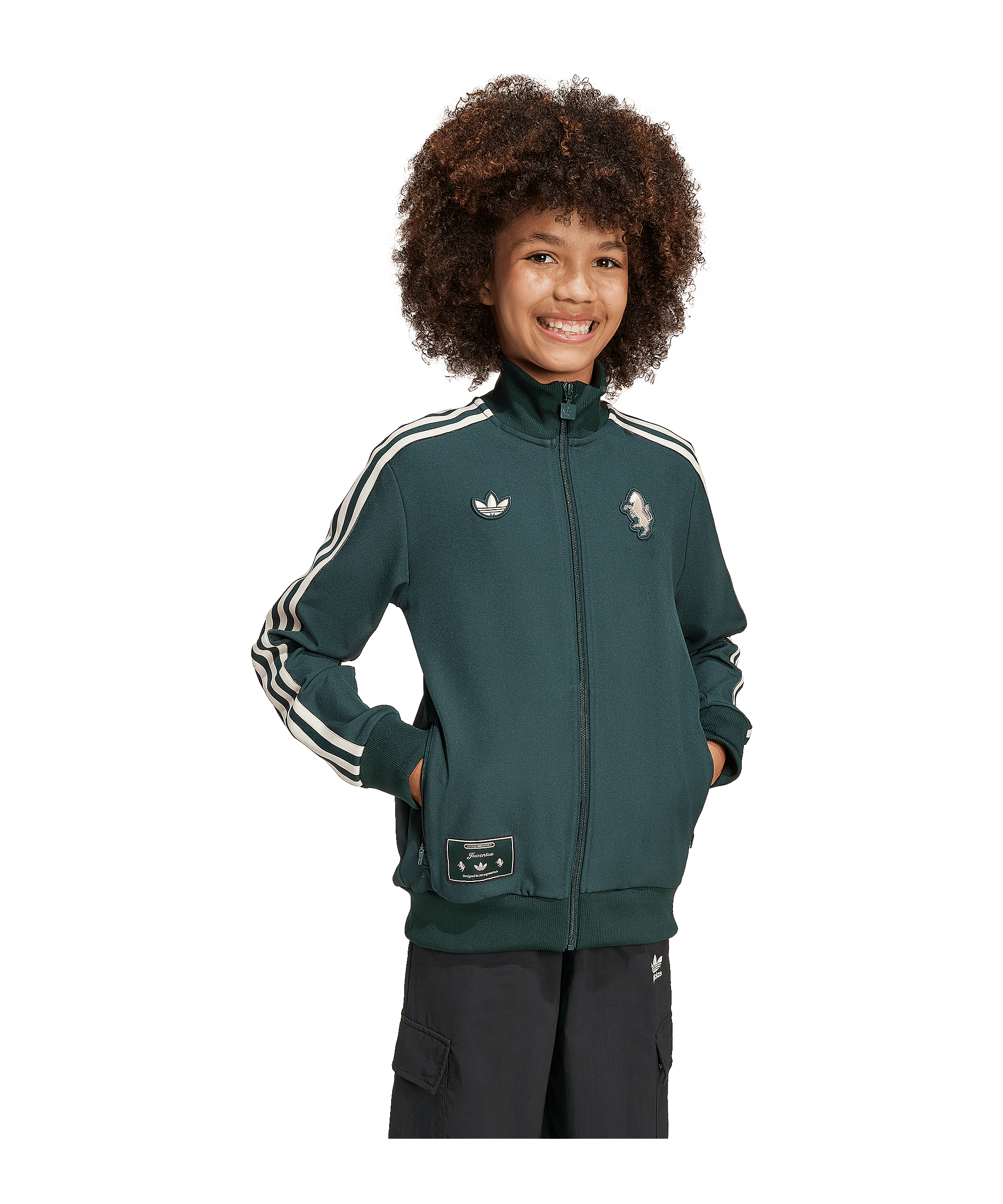 adidas Juventus Turin Icon Track Sweatshirt Kids Grün - gruen