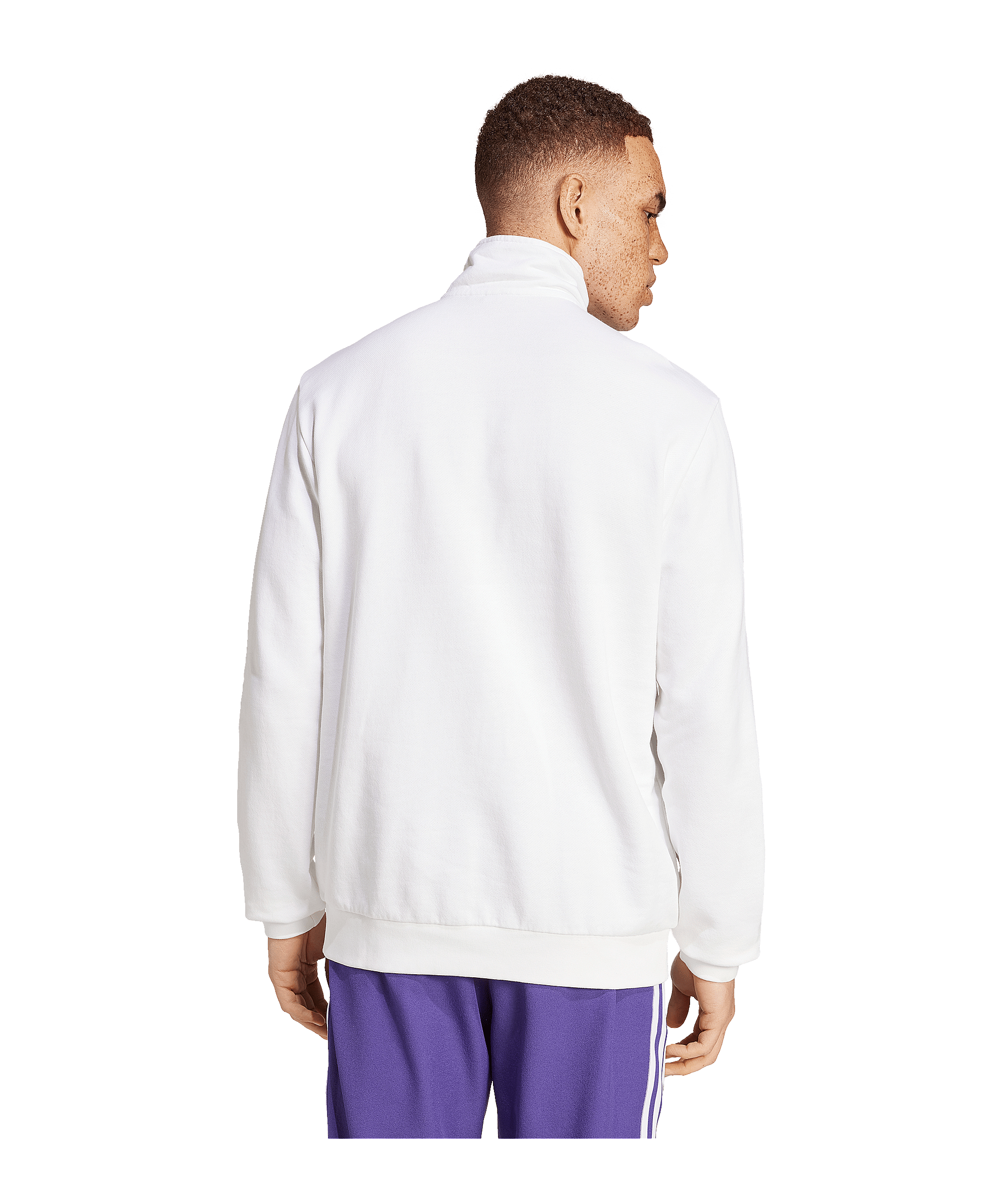 adidas Real Madrid Terrace Icon HalfZip Sweatshirt Weiss - weiss