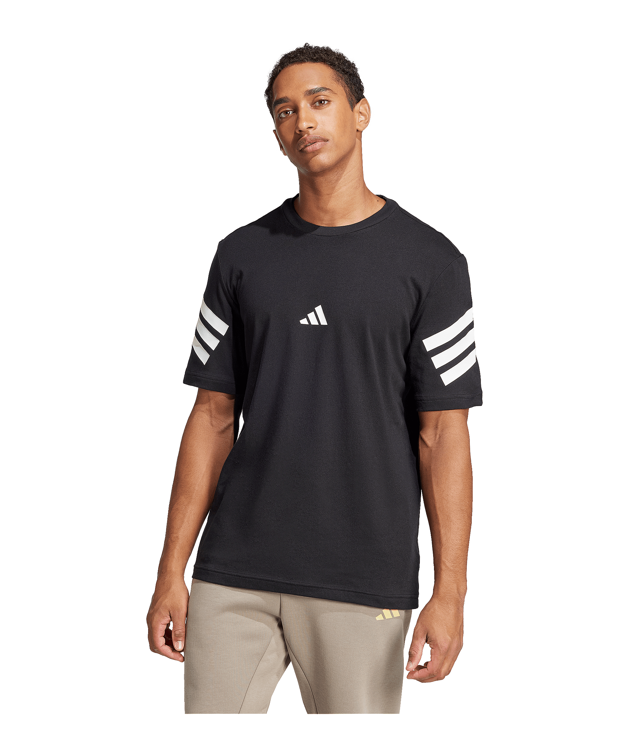 adidas Future Icons Three Stripes T-Shirt Schwarz - schwarz
