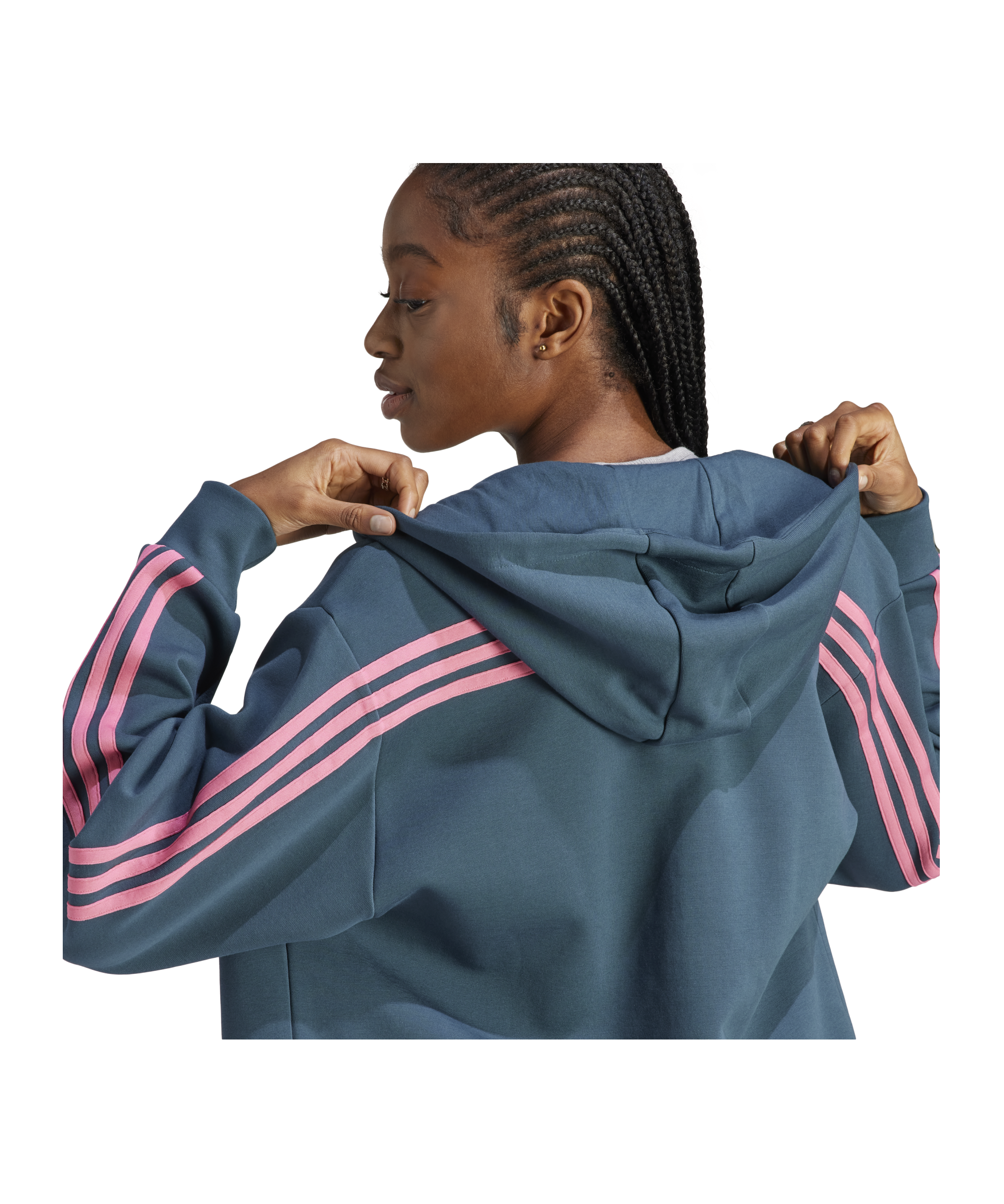 adidas Future Icons 3-Stripes Hoody Damen Türkis - tuerkis