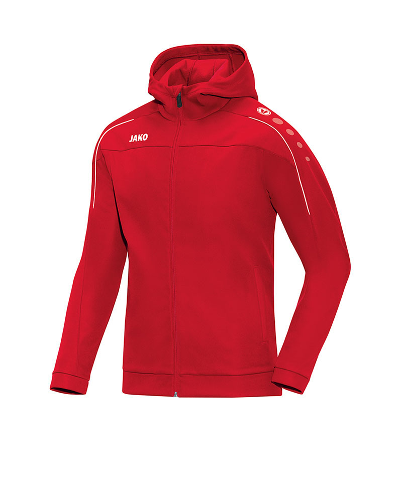 JAKO Classico Kapuzenjacke Rot F01 - rot