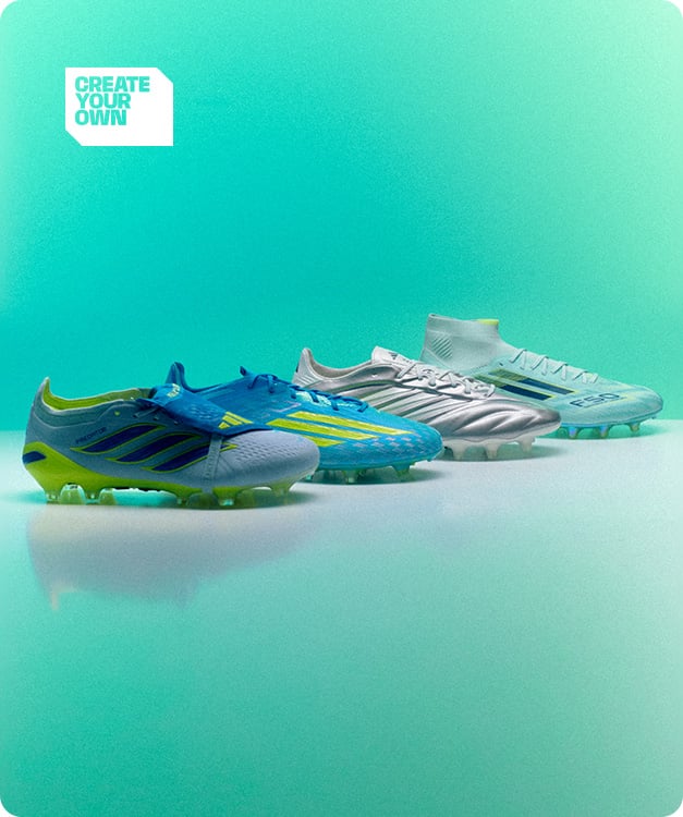 Adidas football boot collection with icy blue, silver and neon yellow details - Ice Cold Precision Pack at 11teamsports