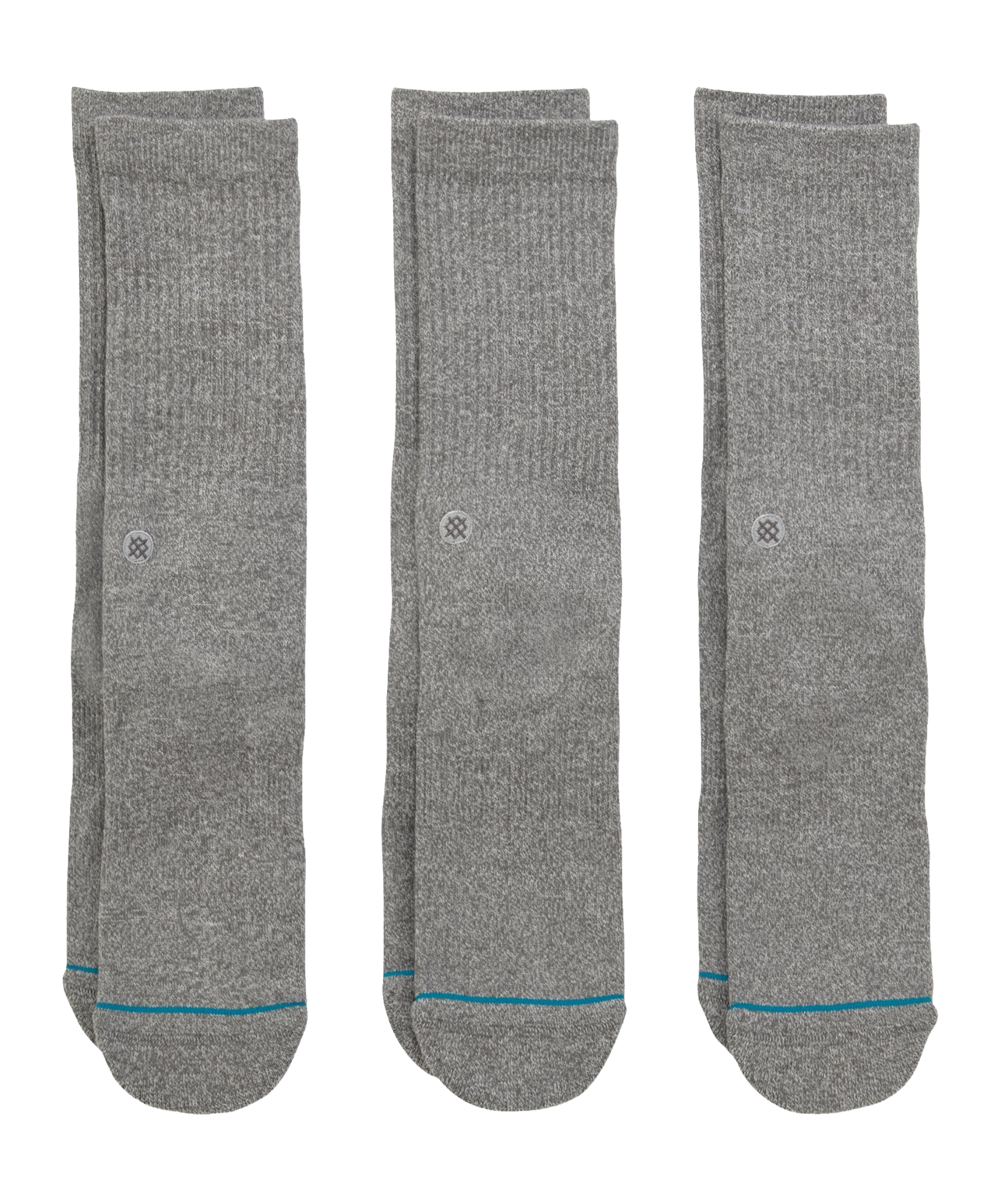Stance Uncommon Solids Icon Socks 3er Pack Grau - grau