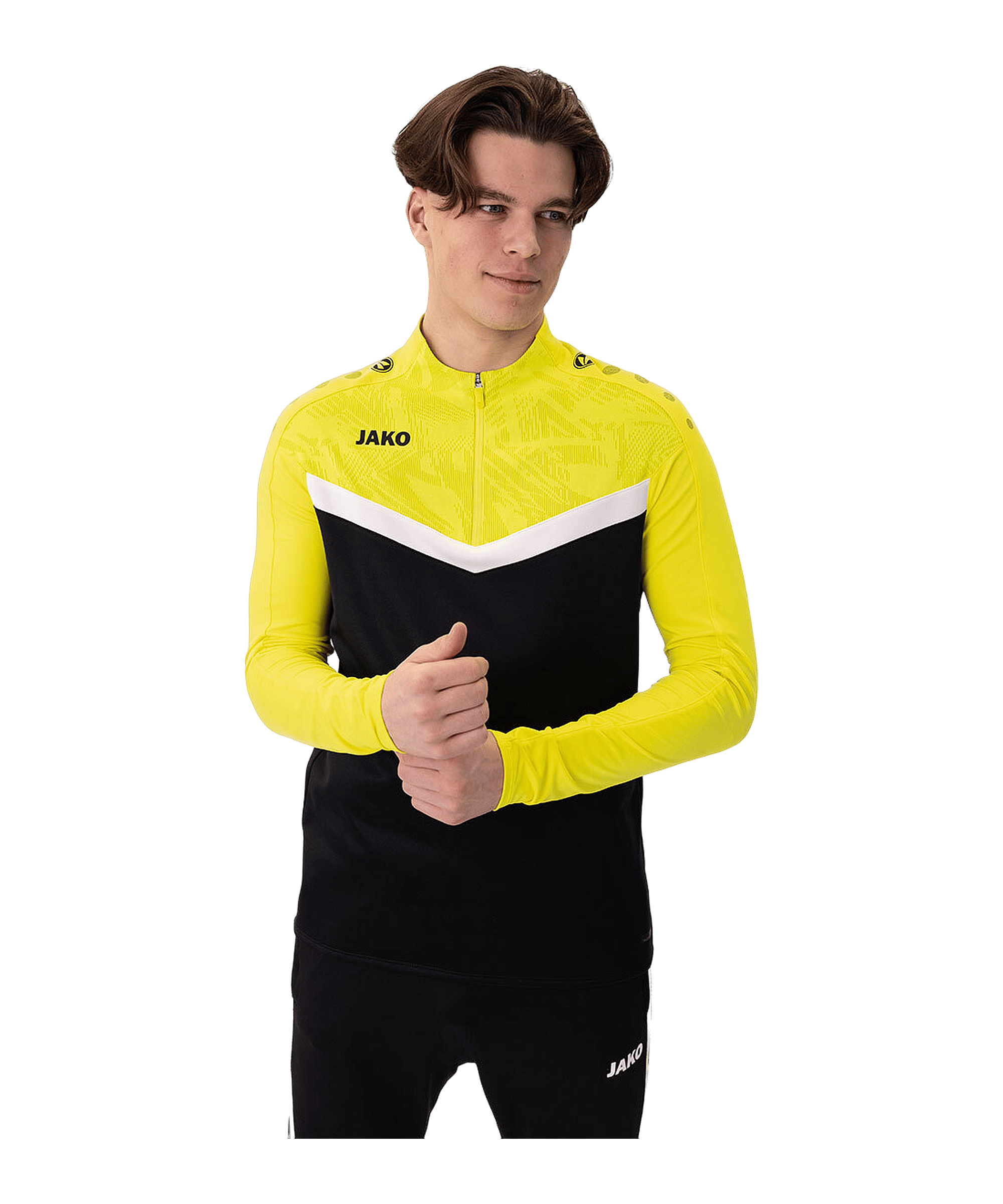 JAKO Iconic HalfZip Sweatshirt Schwarz F808 - schwarz