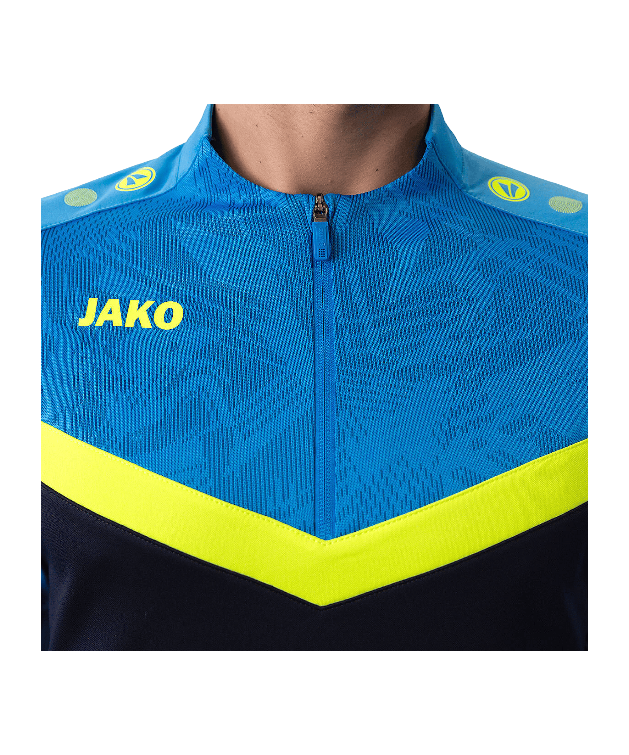 JAKO Iconic HalfZip Sweatshirt Kids Blau F914 - blau