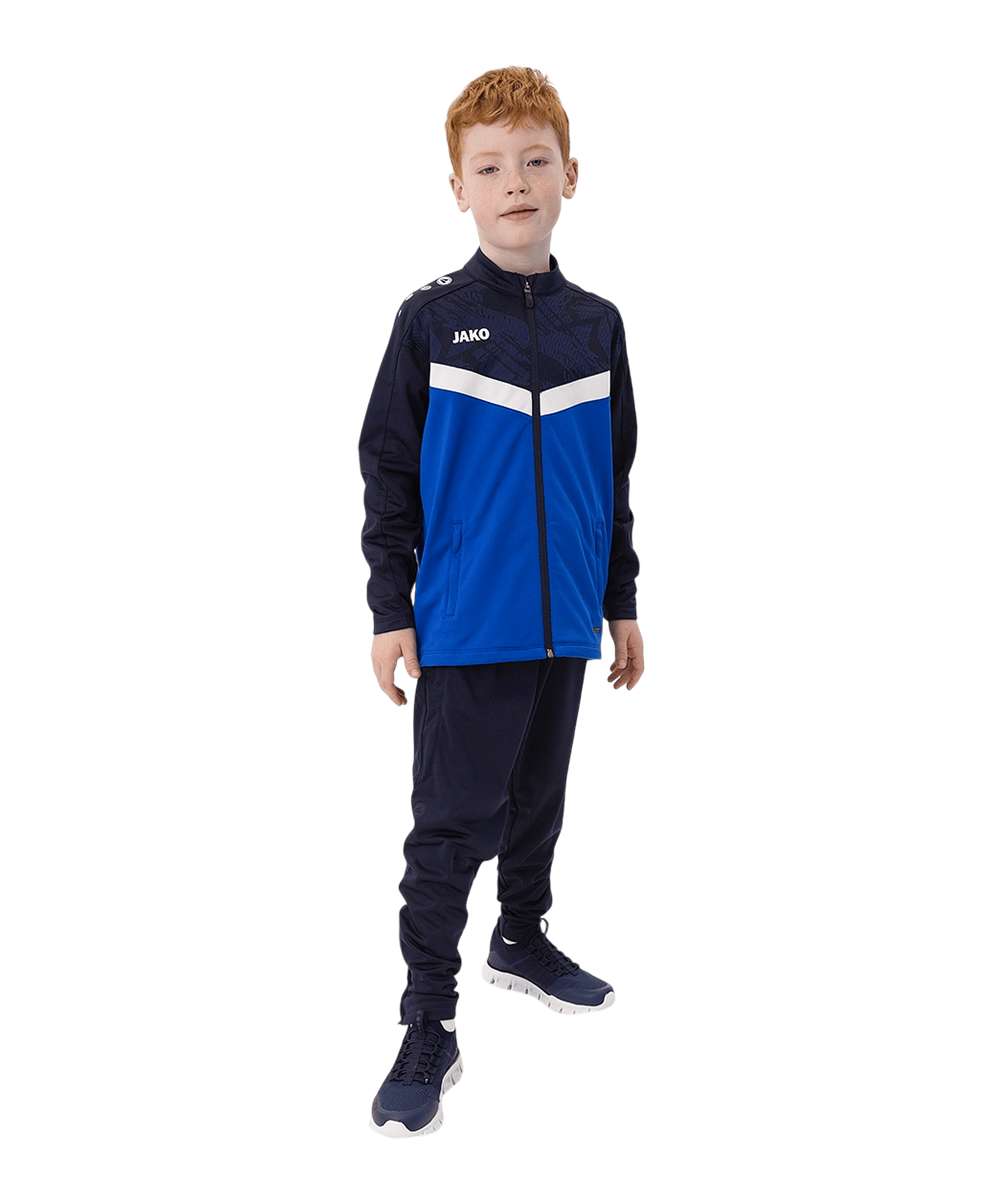 JAKO Iconic Polyesterjacke Kids Blau F403 - blau